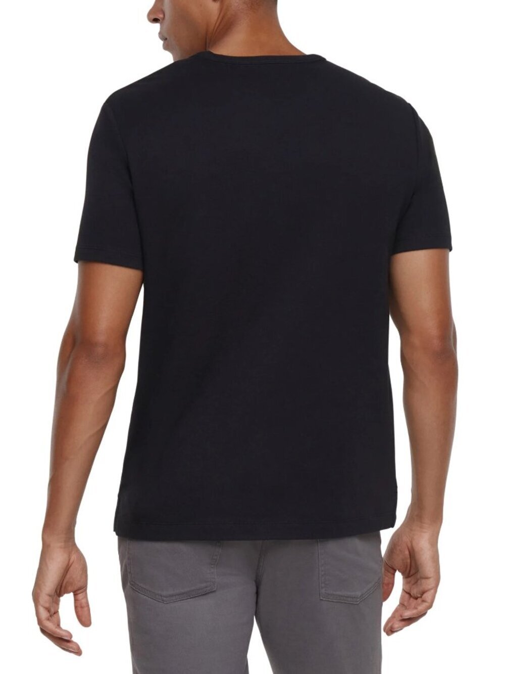 Banana Republic Luxe Touch Performance Cotton Short Sleeve Tee Black #A2430 - Picture 6 of 9